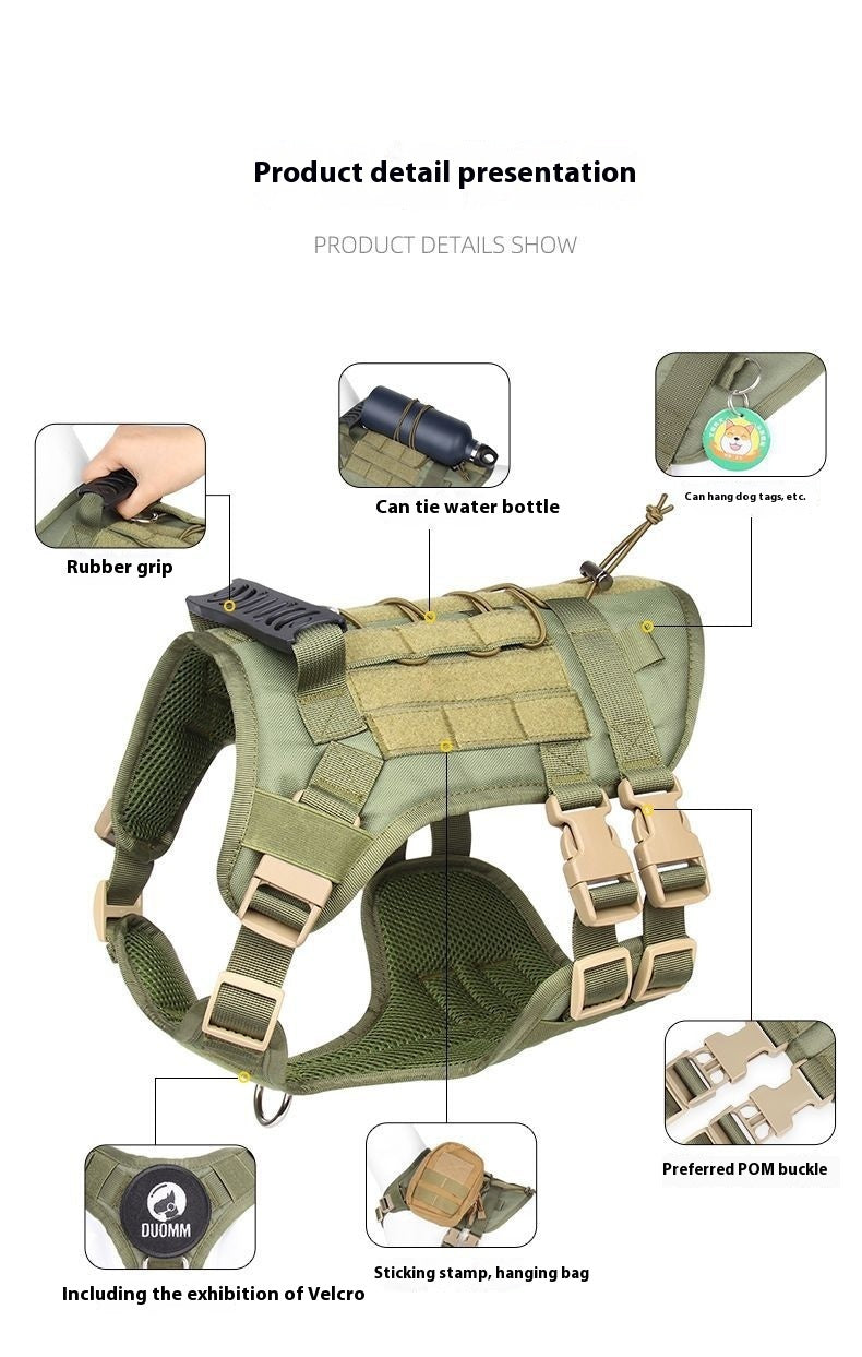 Pet Harness Dog Tactical Chest And Back – Tea - Raven Supply Company