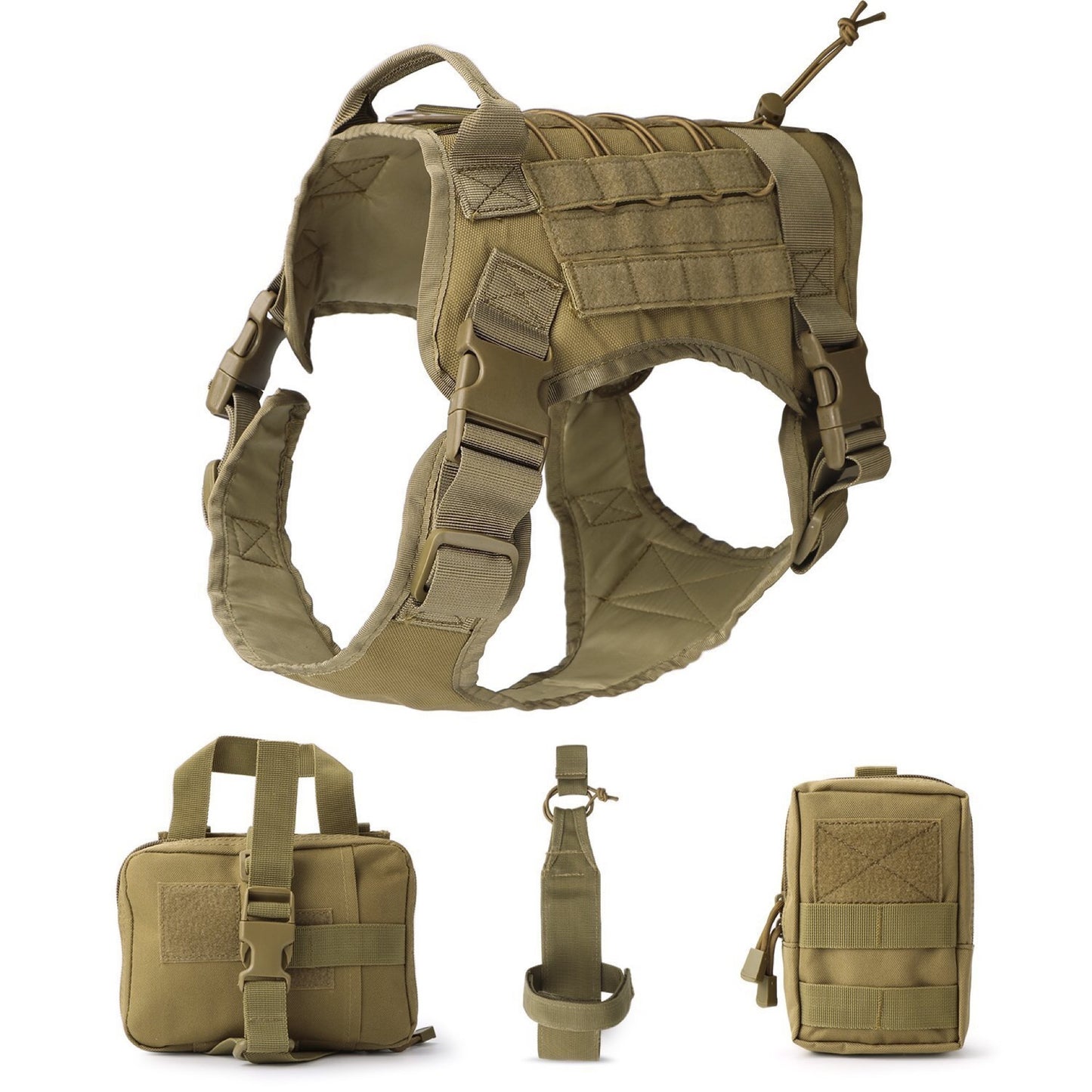 Outdoor Dog Vest Five Piece Suit Tactical Dog Clothing Dog Supplies - Raven Supply Company