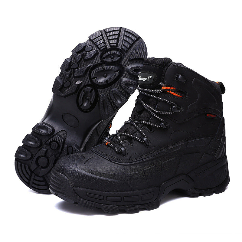 High-Top Wear-Resistant Steel-Soled Boots Mens Outdoor Desert Boots Tactical Boots Anti-Smashing Safety Boots - Raven Supply Company