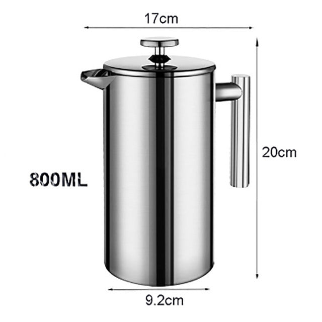 French Press Coffee Maker Stainless Steel Coffee Percolator - Raven Supply Company