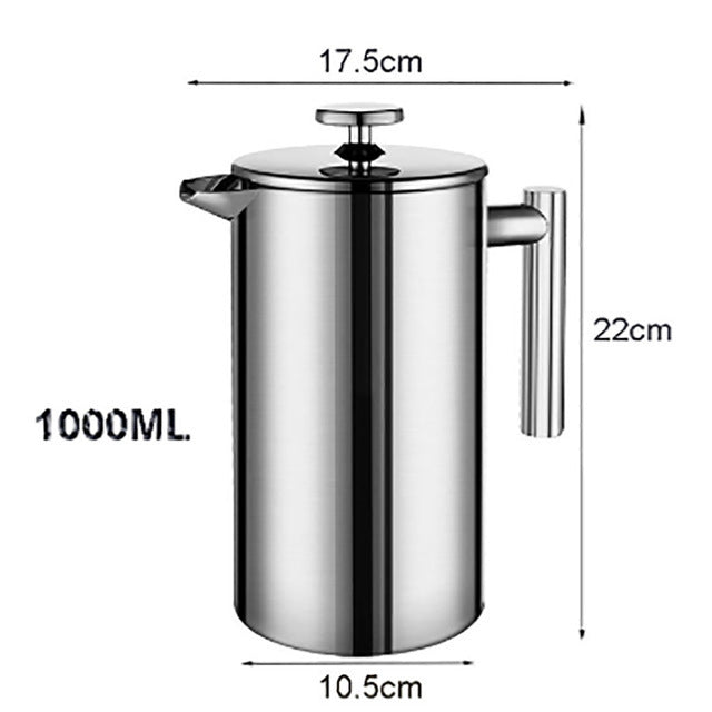 French Press Coffee Maker Stainless Steel Coffee Percolator - Raven Supply Company
