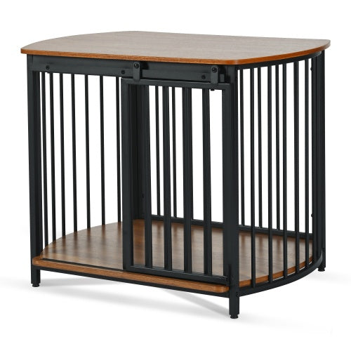 31.5 Furniture Style Dog Crate For Small And Medium Dogs, Wooden Cage Indoor Kennel Furniture, Modern Dog Crate End Table With Double-Doors - Raven Supply Company