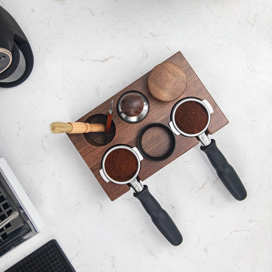 Solid Wood Espresso Machine Handle Support - Raven Supply Company