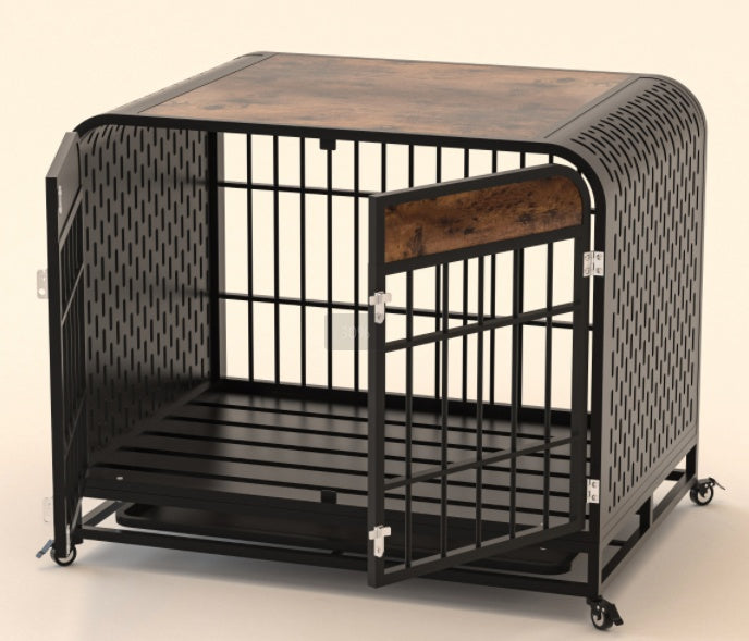 Heavy Duty Dog Crate Furniture Wooden Table 33inch Brown – Tea - Raven Supply Company