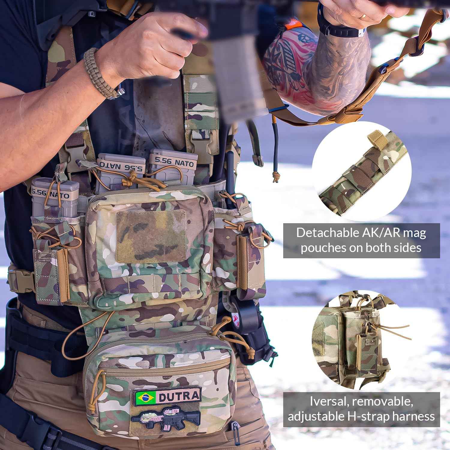 Votagoo Tactical Chest Rig – Adjustable & Detachable Design for Optimal Versatility - Raven Supply Company