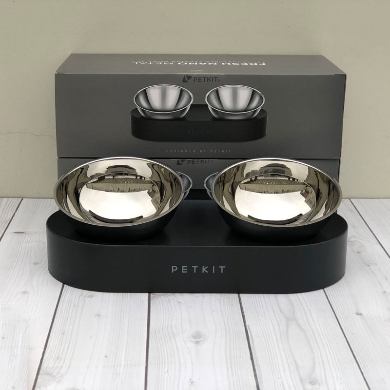 Adjustable Stainless Steel Pet Dog Cat Double Bowls Anti-Slip - Raven Supply Company