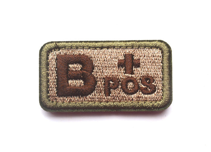Embroidered Tactical Blood Type Patch - Essential Velcro ID for First Responders - Raven Supply Company
