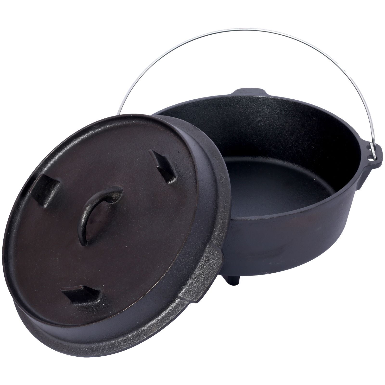 Outdoor Camping Deep Pot For Camping Fireplace Cooking Barbecue Baking Campfire With Leg Base - Raven Supply Company