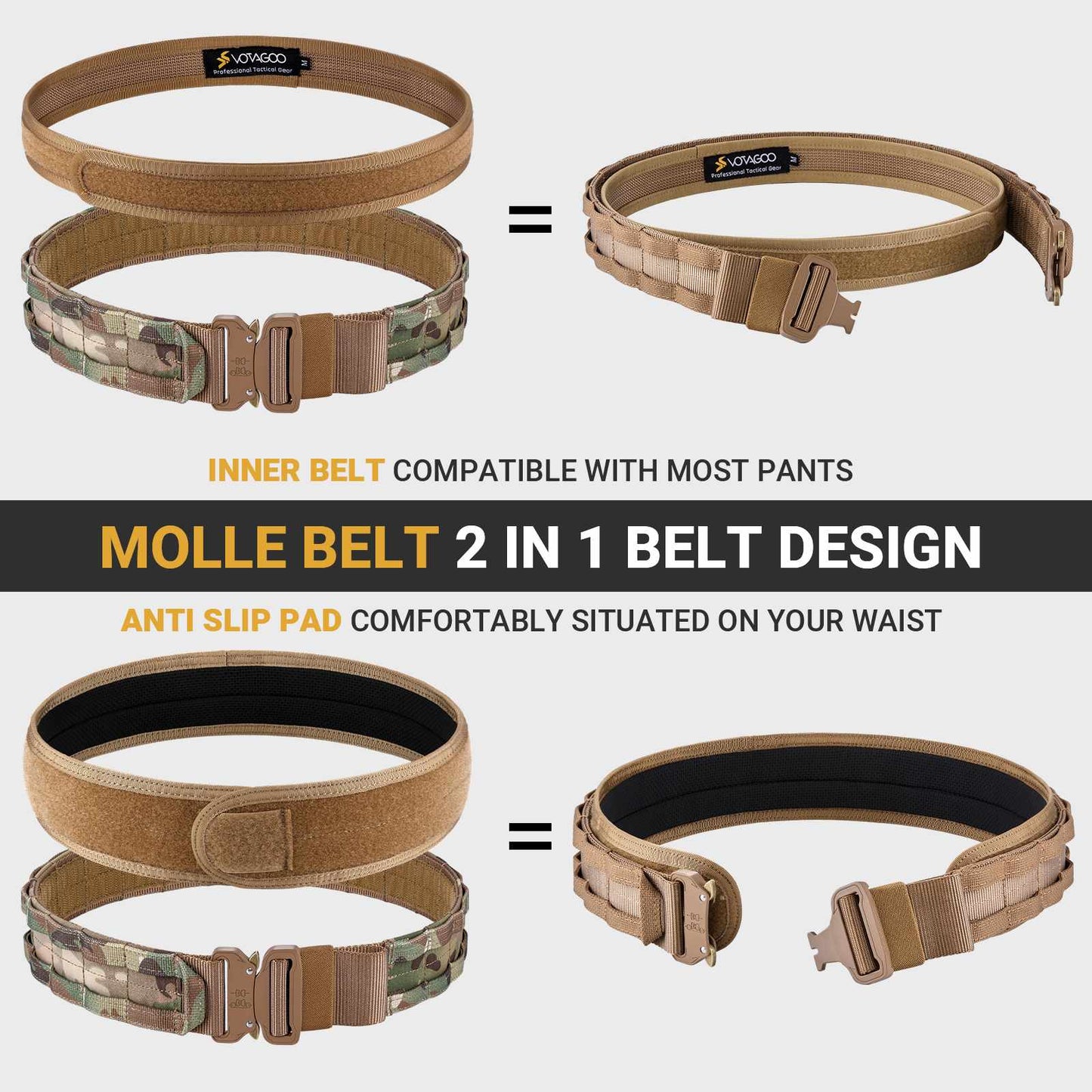MOLLE Battle Belt with Quick Release Buckle for Enhanced Tactical Gear Performance - Raven Supply Company