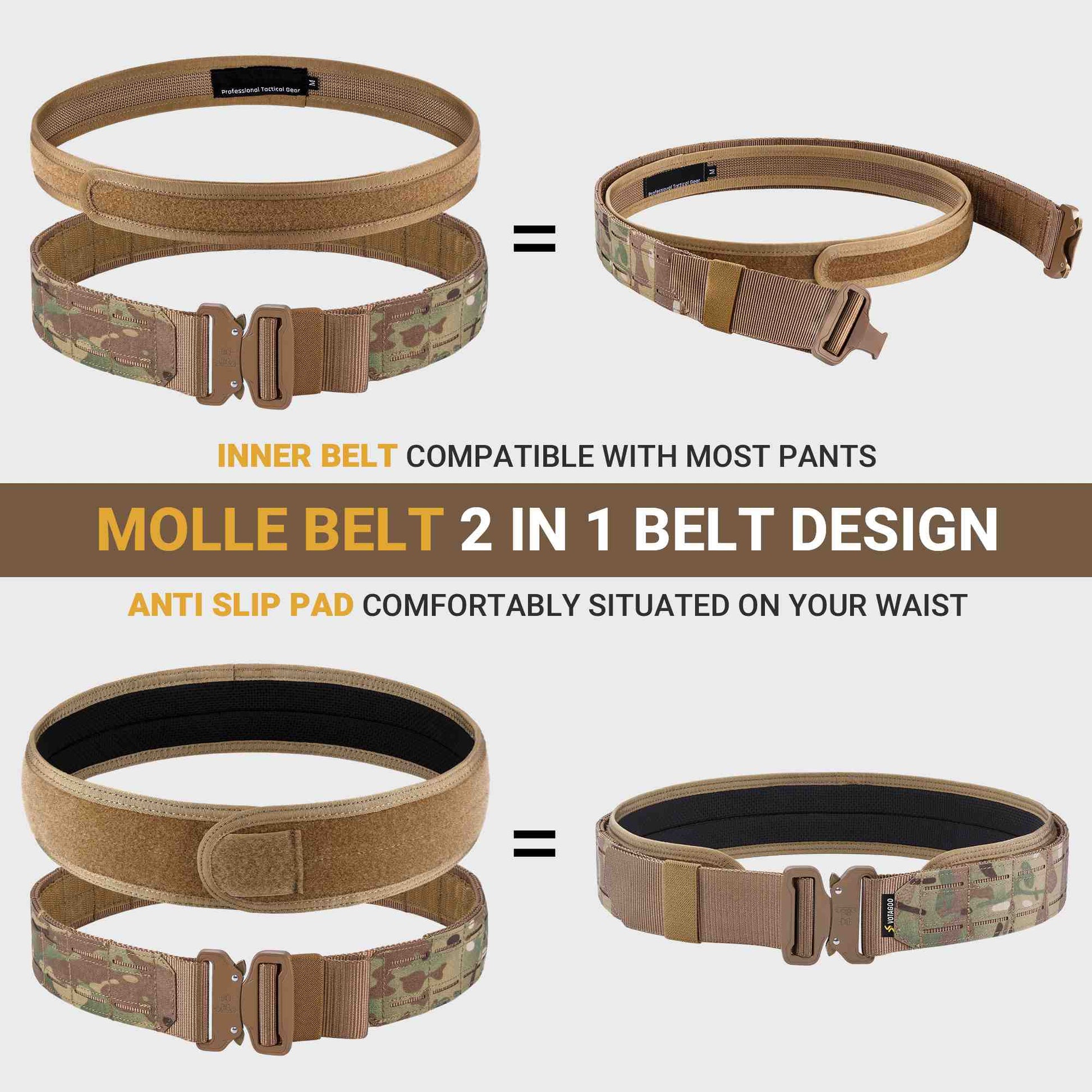 Tactical MOLLE Battle Belt with Quick Release Buckle for Versatile Gear Carrying - Raven Supply Company