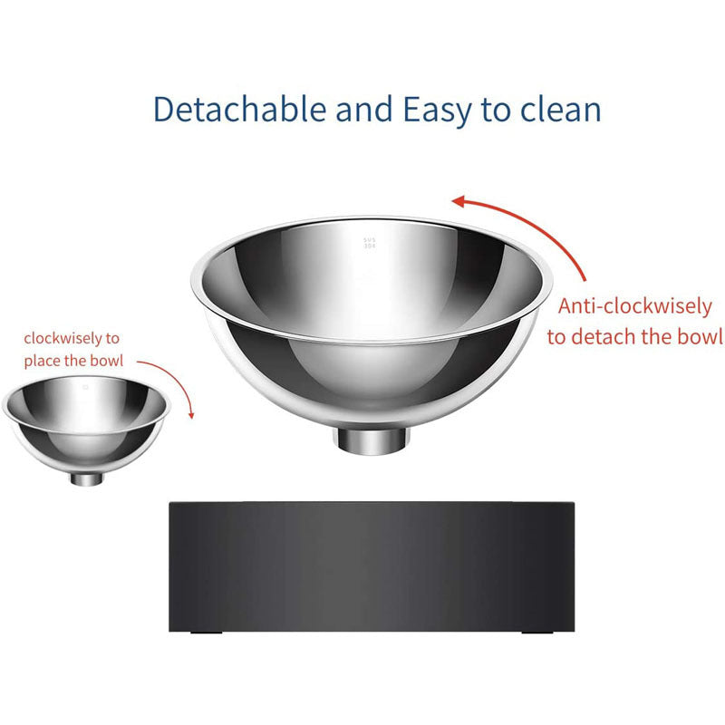 Adjustable Stainless Steel Pet Dog Cat Double Bowls Anti-Slip - Raven Supply Company
