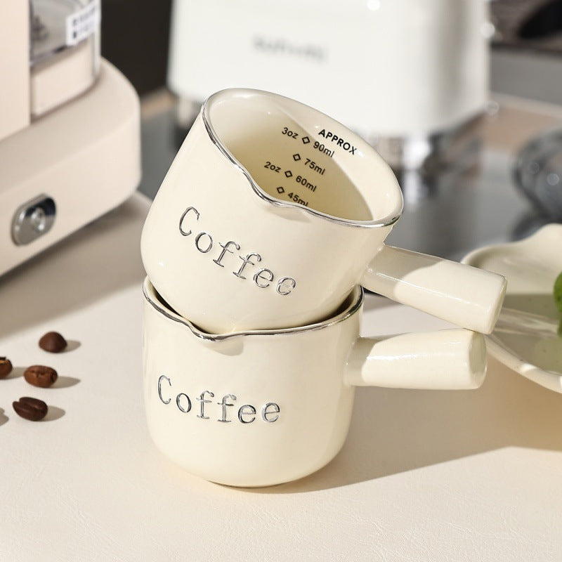 Espresso Measuring Cup with Scale - Ceramic Coffee Measuring Cup - Raven Supply Company