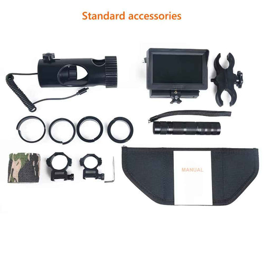 Digital Night Vision Riflescope 850Nm Infrared Scope Camera HD 720P Video/Photo Recording with 4.3 Inch Screen for Night Hunting