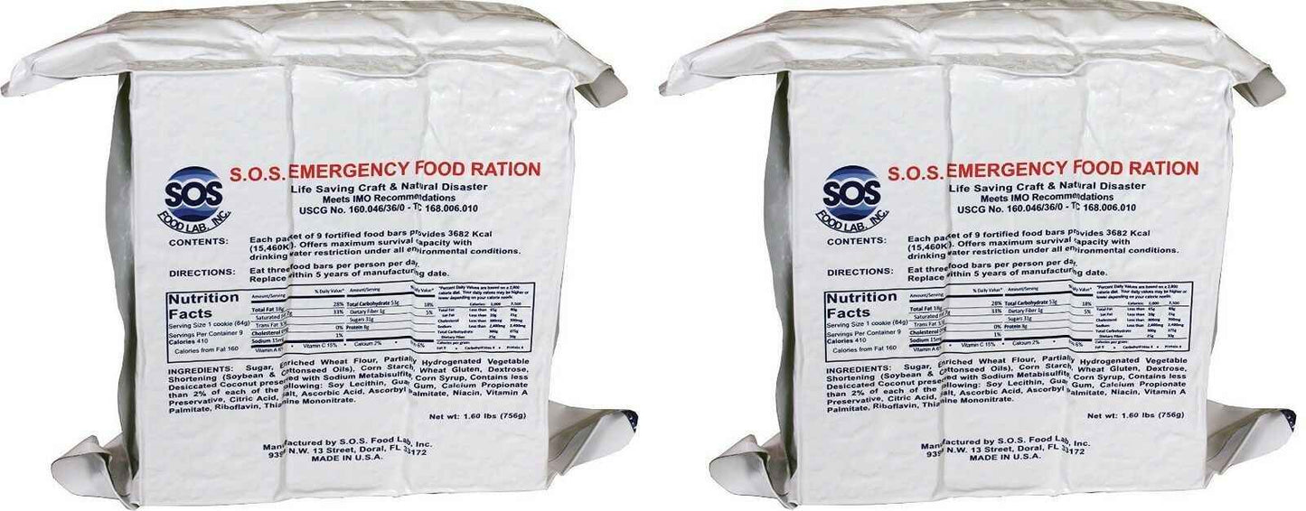 SOS Food Ration Bars 2-Pack