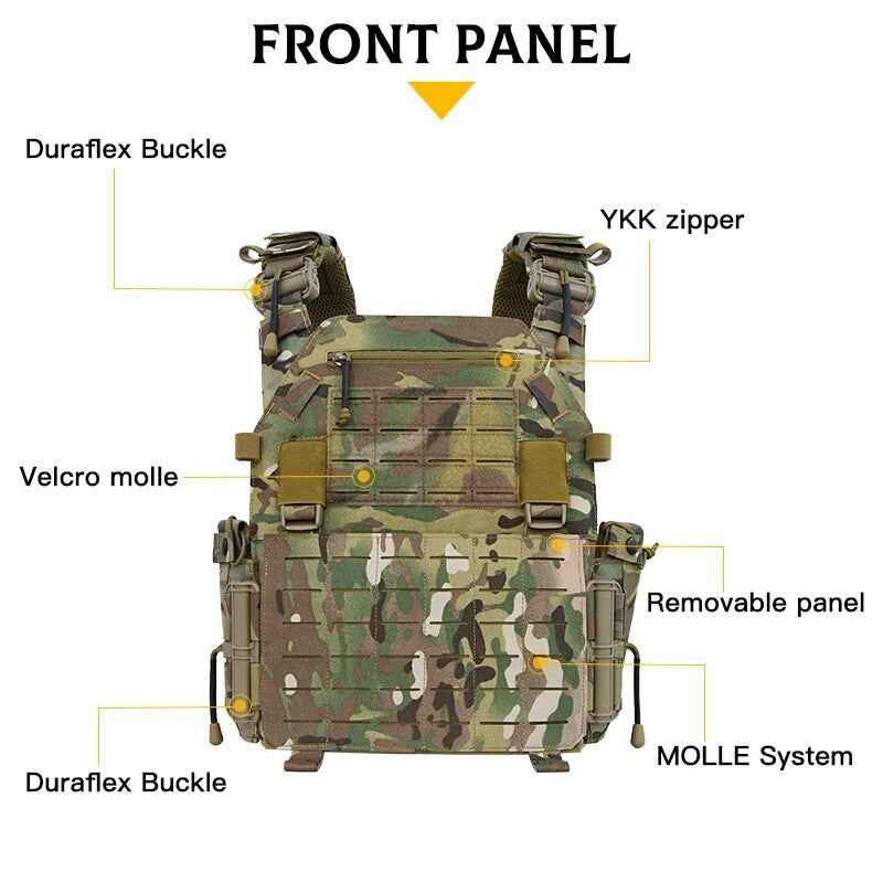 MUCITUP MUCTAC Gen 2 Plate Carrier 1050D Nylon Laser Cut MOLLE Quick Release