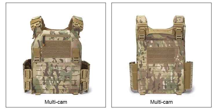 MUCITUP MUCTAC Tactical Plate Carrier Vest 1000D MOLLE Quick Release Multicam