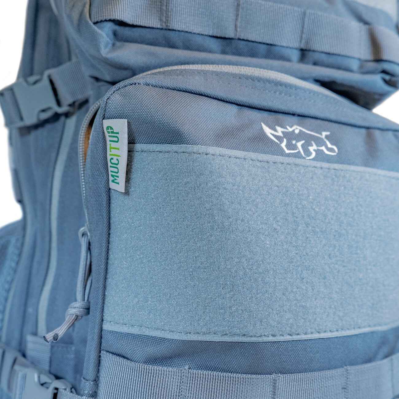 MUCITUP Rhino MUCPAC Tactical Backpack 500D Nylon MOLLE EDC - Grey, Black, & MCBK