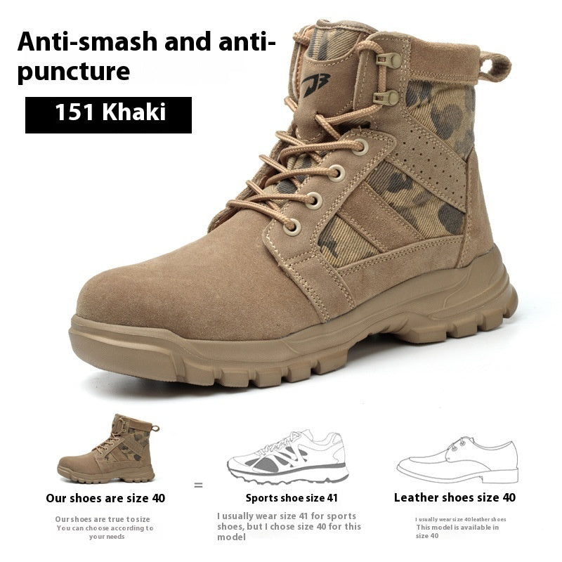 Combat Boots Male High Ankle Safety Shoes - Raven Supply Company