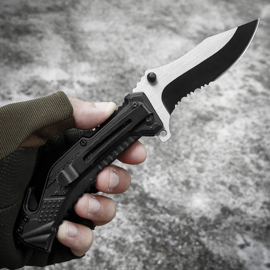 Folding Survival Knife for Wilderness Survival and Emergency Preparedness - Raven Supply Company