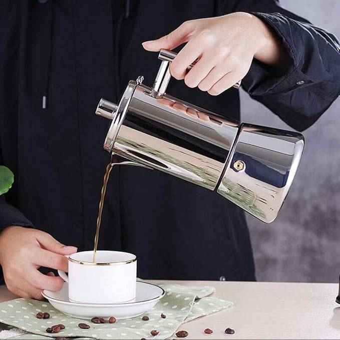 Stainless Steel Moka Pot – Premium Italian Coffee Maker for Authentic Brews - Raven Supply Company