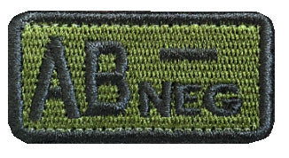 Embroidered Tactical Blood Type Patch - Essential Velcro ID for First Responders - Raven Supply Company
