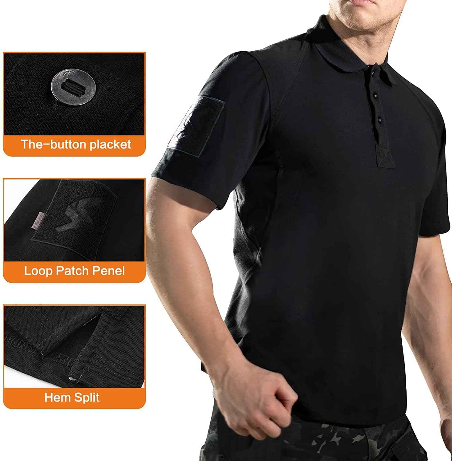 Men's Tactical Polo Shirt - Classic Fit Short Sleeve Performance Wear - Raven Supply Company