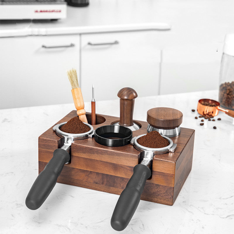 Solid Wood Espresso Machine Handle Support - Raven Supply Company