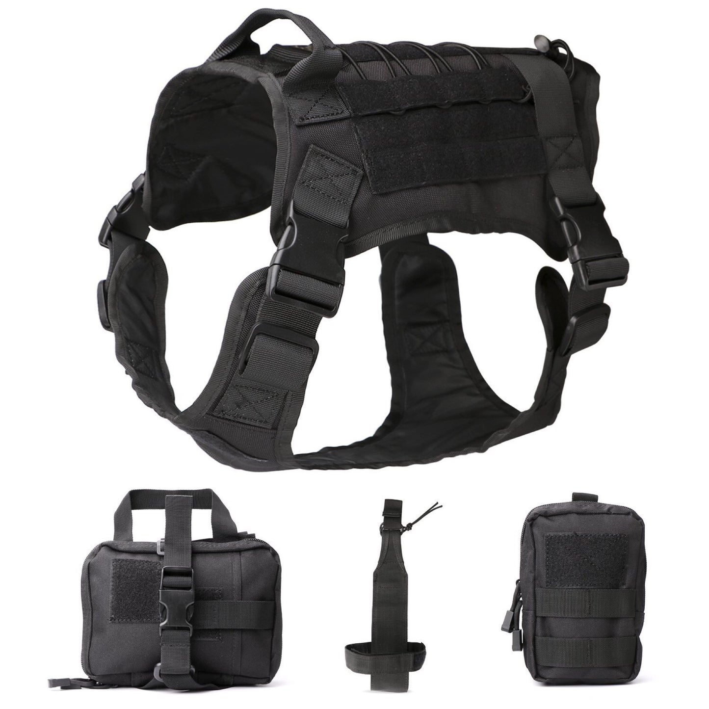Outdoor Dog Vest Five Piece Suit Tactical Dog Clothing Dog Supplies - Raven Supply Company