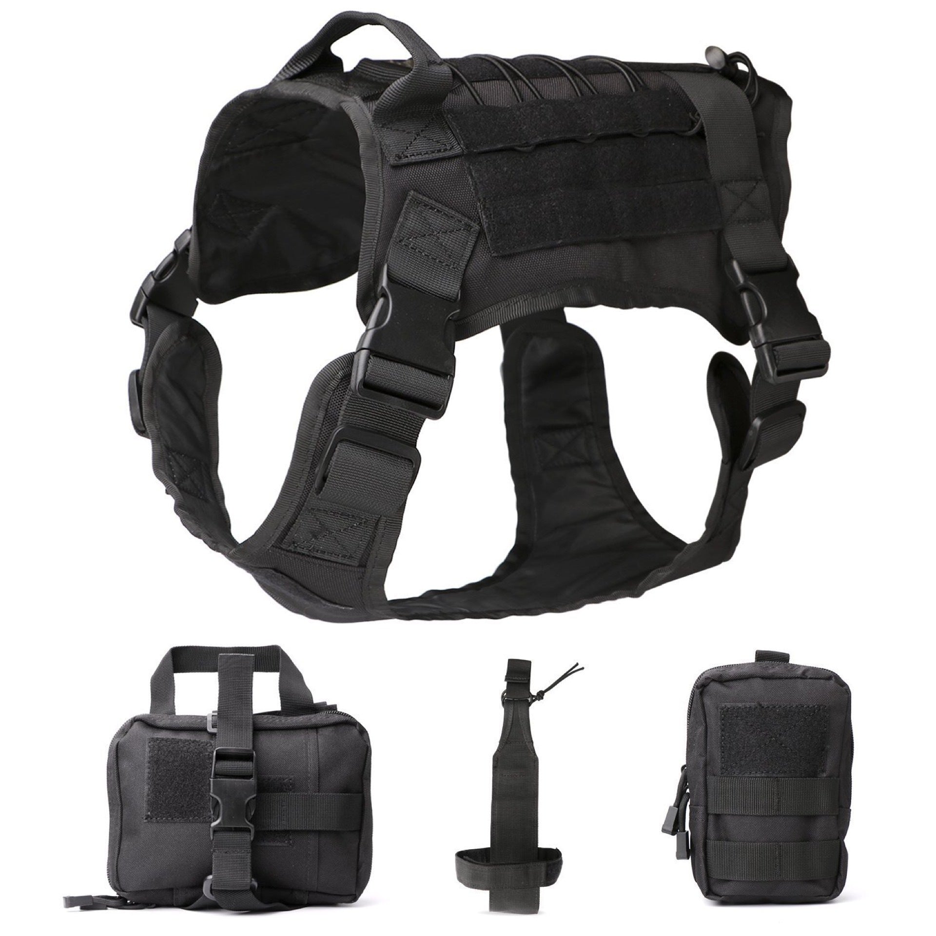 Outdoor Dog Vest Five Piece Suit Tactical Dog Clothing Dog Supplies - Raven Supply Company
