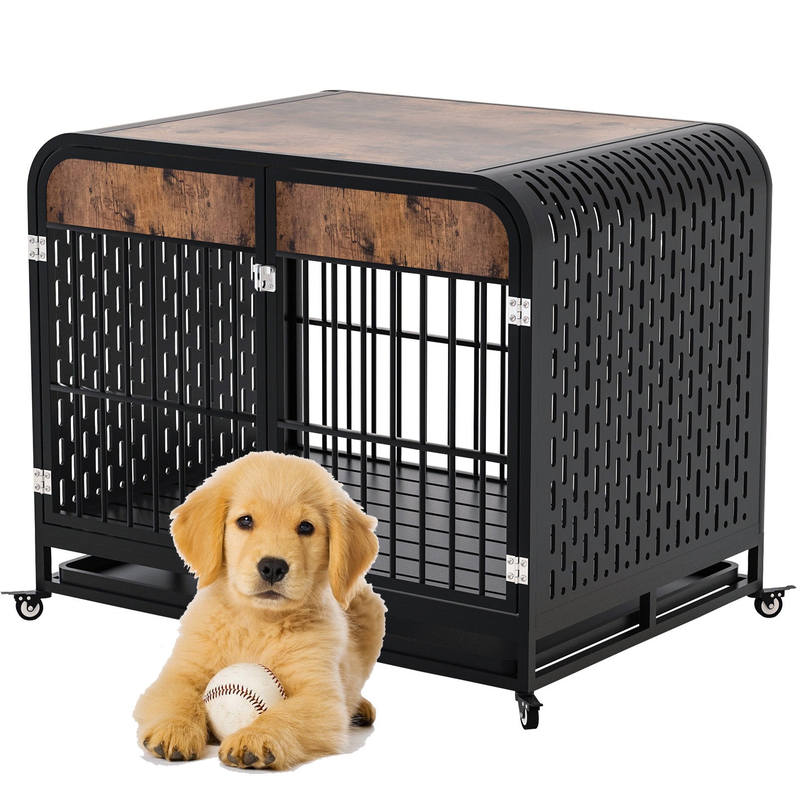 Heavy Duty Dog Crate Furniture Wooden Table 33inch Brown – Tea - Raven Supply Company