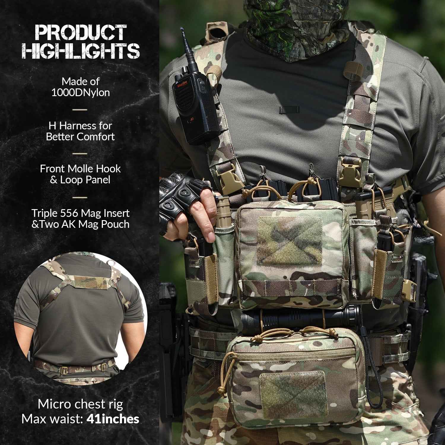 Votagoo Tactical Chest Rig – Adjustable & Detachable Design for Optimal Versatility - Raven Supply Company