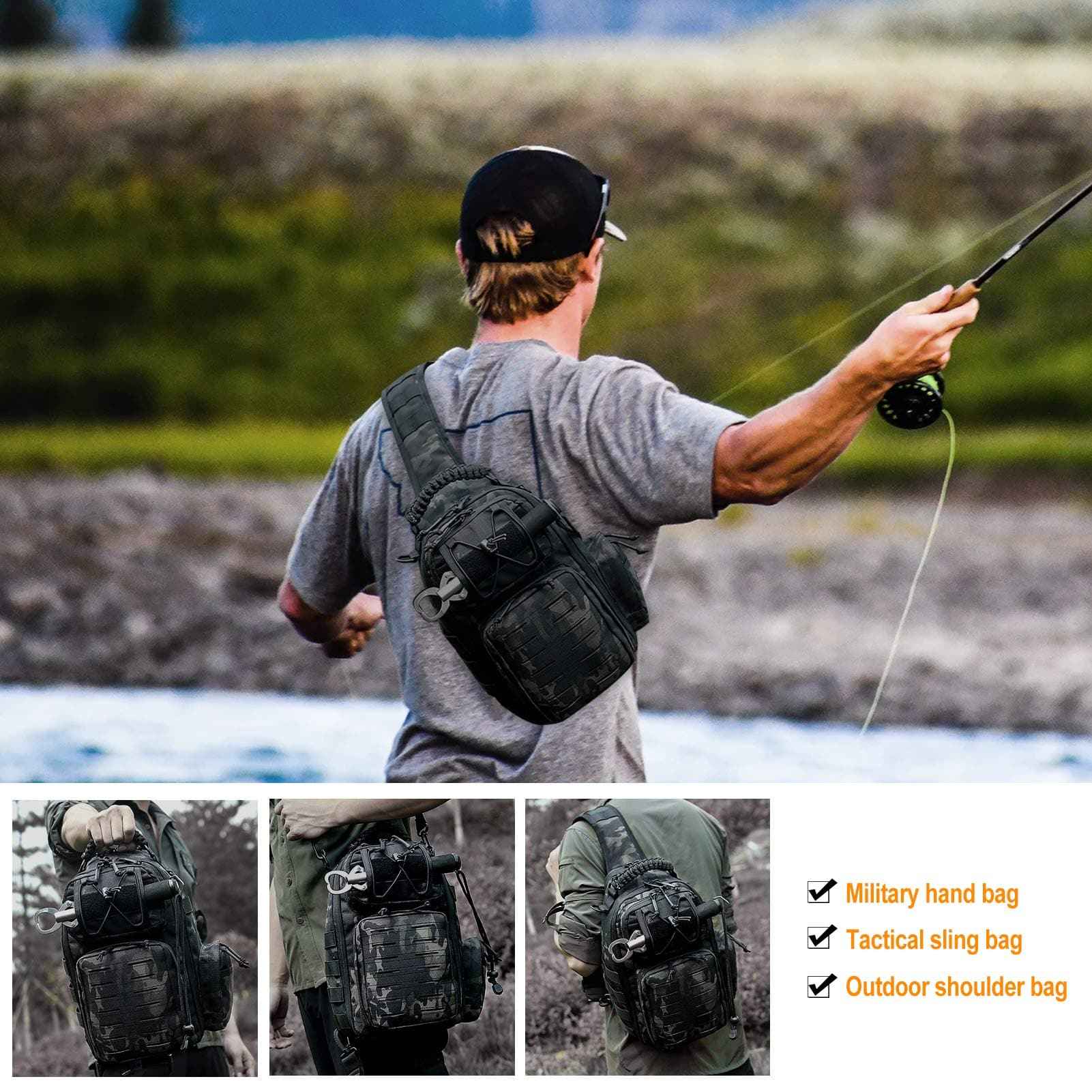 Upgrade Military Tactical Sling Bag - Anti-Cut, Waterproof, Durable & Comfortable - Raven Supply Company