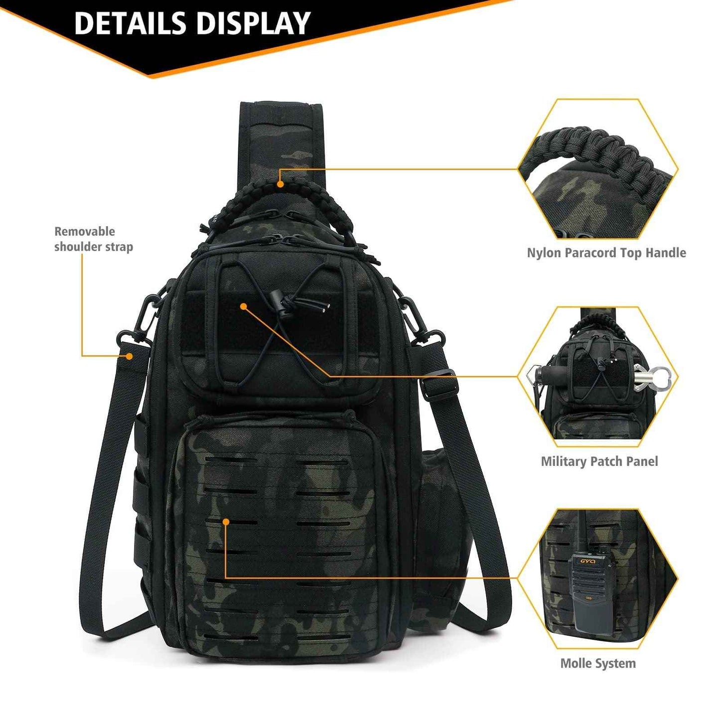 Upgrade Military Tactical Sling Bag - Anti-Cut, Waterproof, Durable & Comfortable - Raven Supply Company
