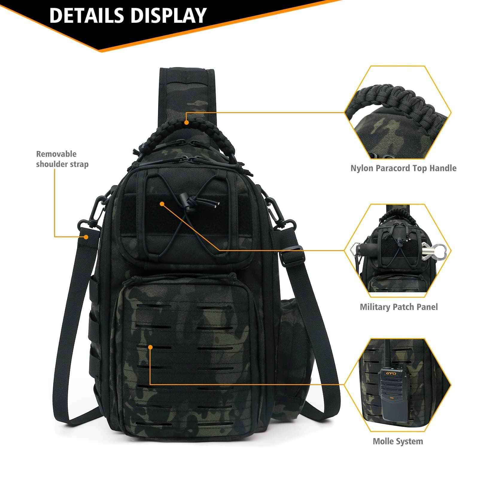 Upgrade Military Tactical Sling Bag - Anti-Cut, Waterproof, Durable & Comfortable - Raven Supply Company