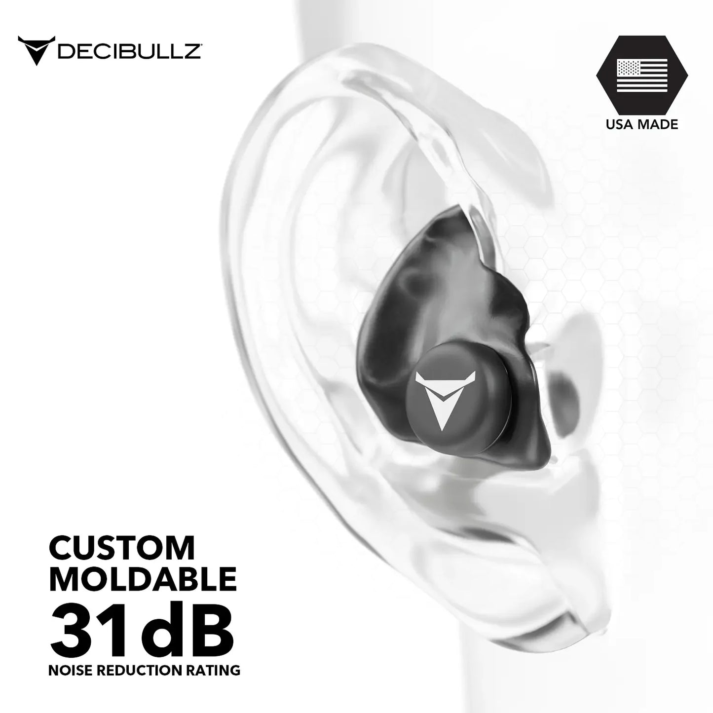 Custom Molded Earplugs 31dB NRR Pro-Pack with Case and Lanyard