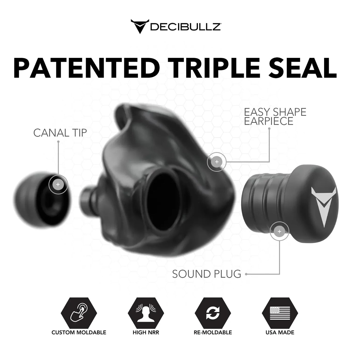 Custom Molded Earplugs 31dB NRR Pro-Pack with Case and Lanyard