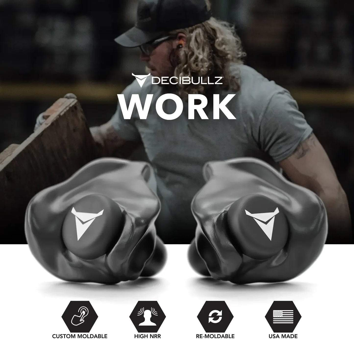 Custom Molded Earplugs 31dB NRR Pro-Pack with Case and Lanyard