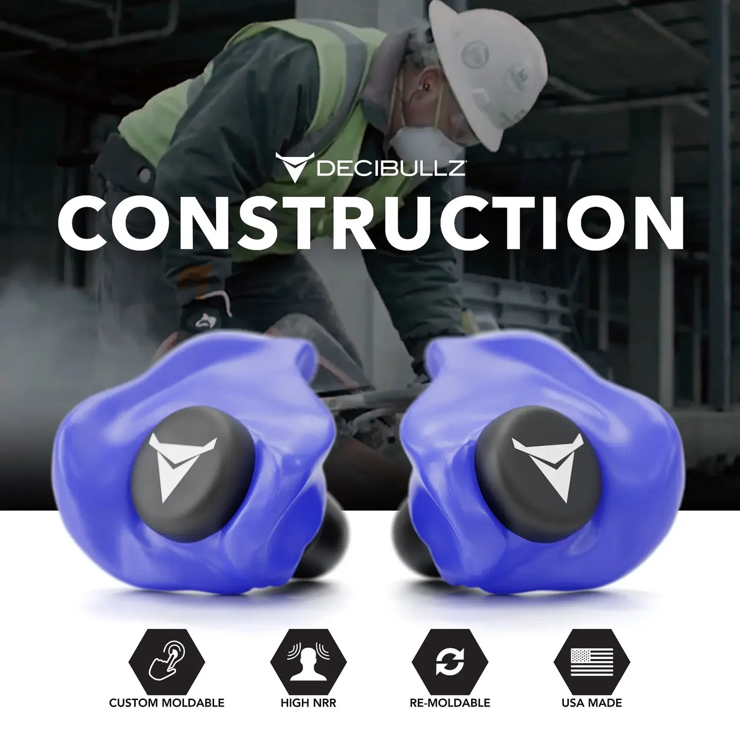Custom Molded Earplugs 31dB NRR Pro-Pack with Case and Lanyard