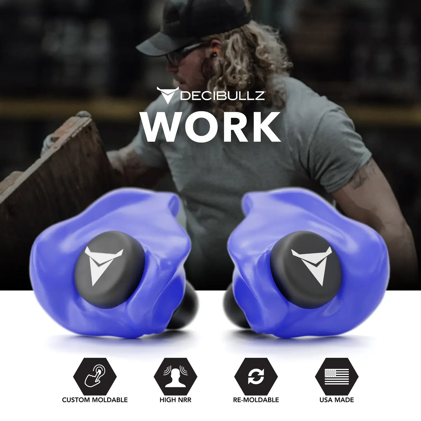 Custom Molded Earplugs 31dB NRR Pro-Pack with Case and Lanyard