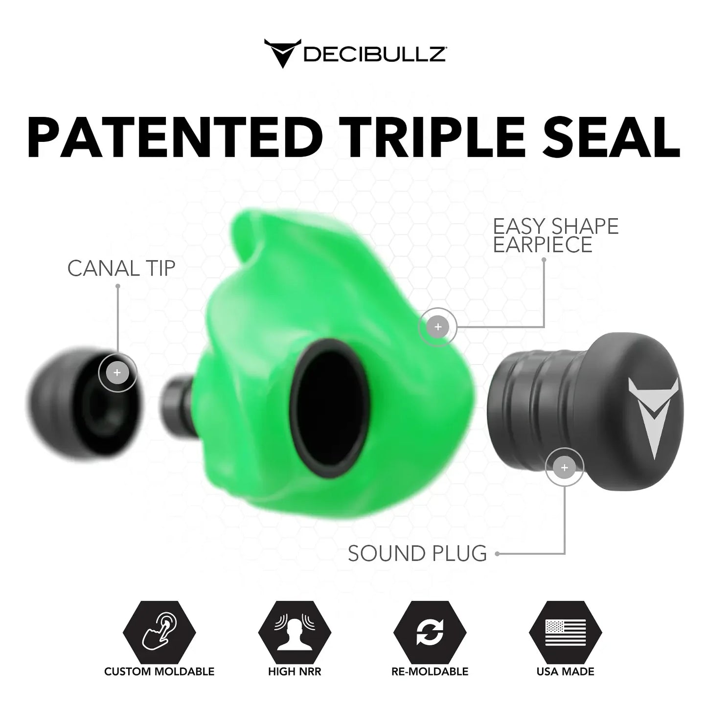 Custom Molded Earplugs 31dB NRR Pro-Pack with Case and Lanyard