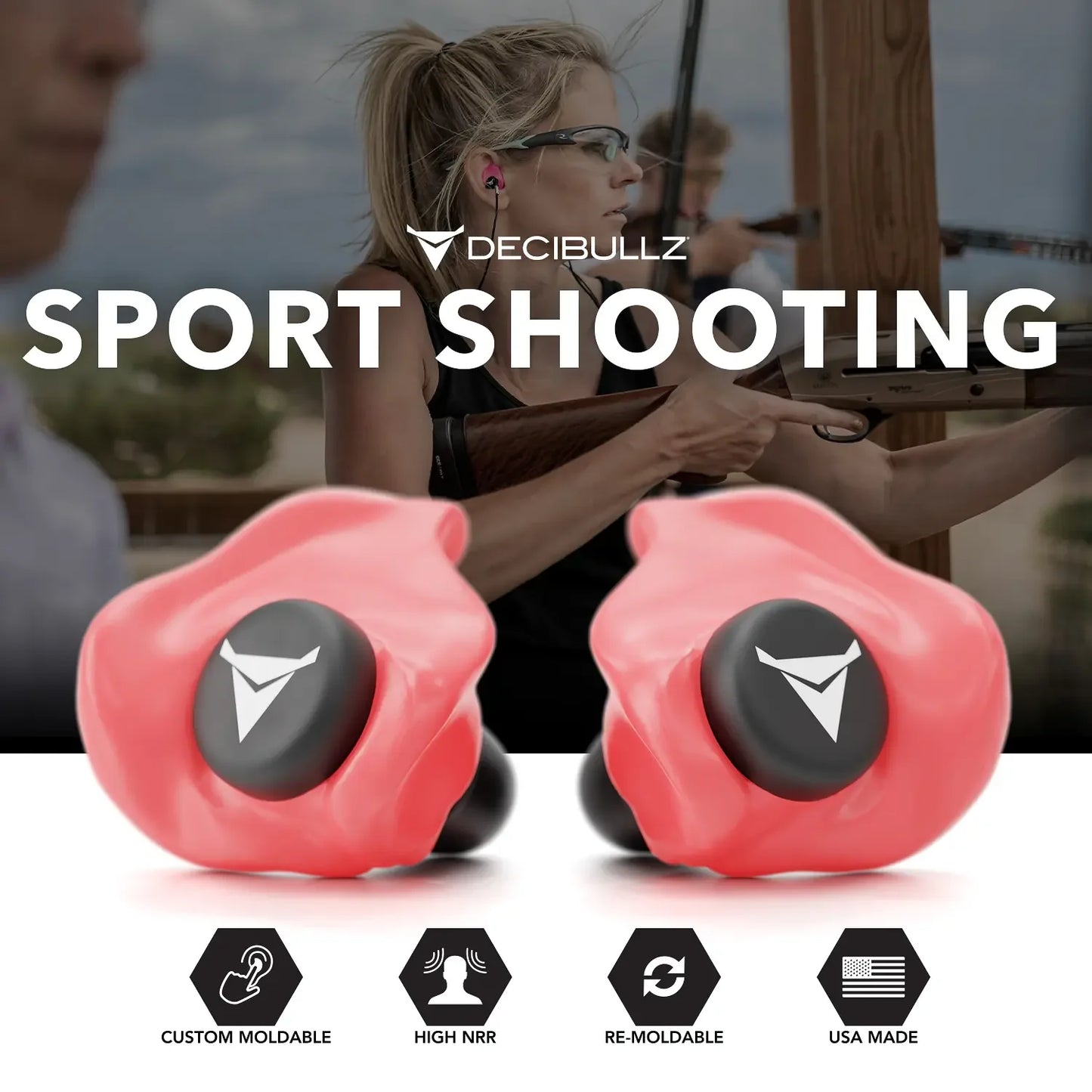Custom Molded Earplugs 31dB NRR Pro-Pack with Case and Lanyard