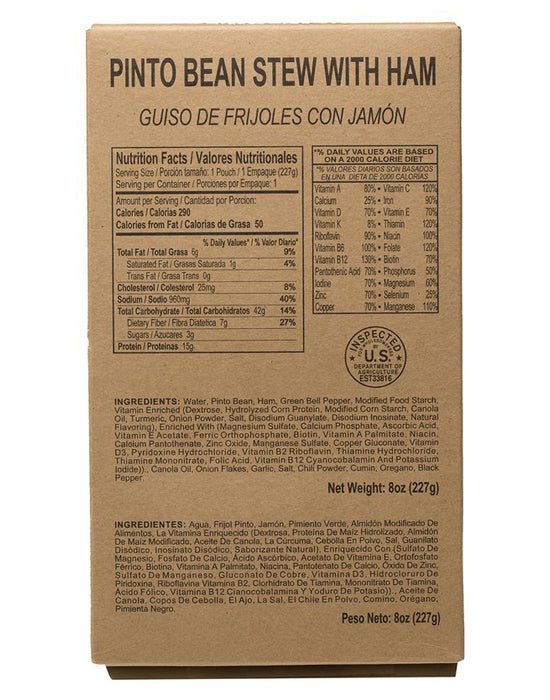 Case of 12 Single Complete MRE Meals – Standard Variety with Heaters