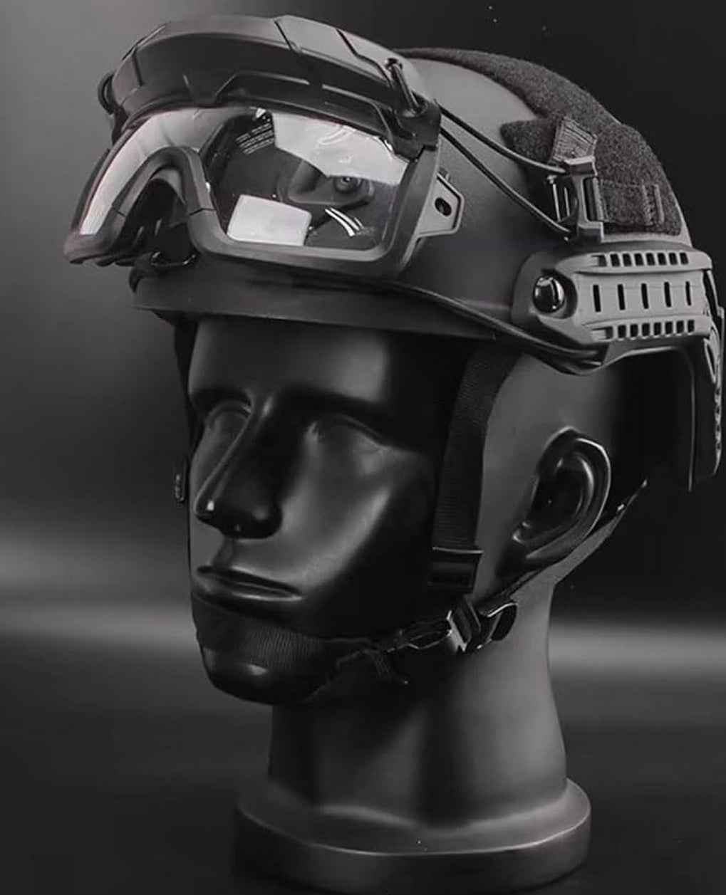 Tactical Helmet Goggles with Arc Rail Attachments