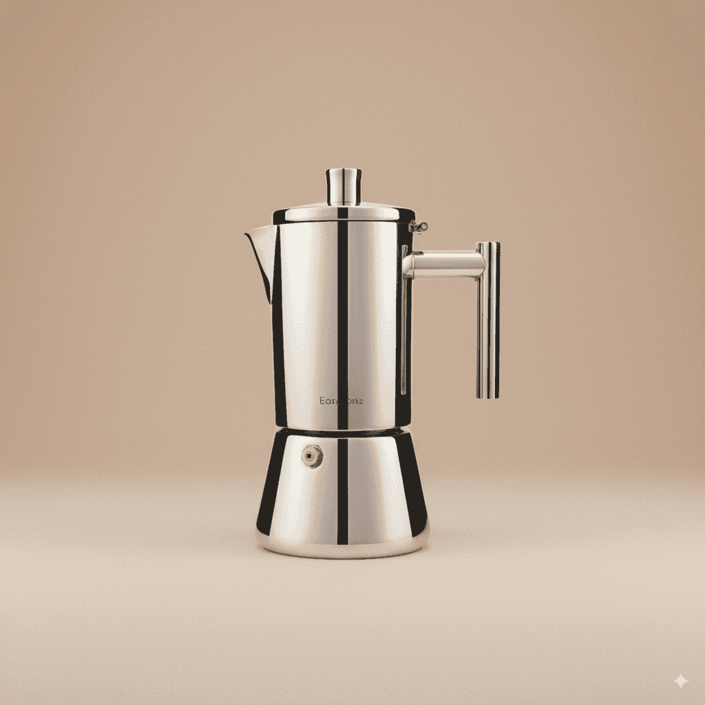 Stainless Steel Moka Pot – Premium Italian Coffee Maker for Authentic Brews - Raven Supply Company