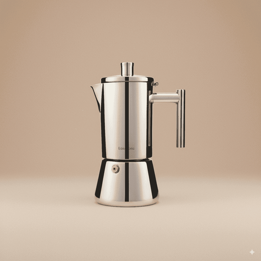 Stainless Steel Moka Pot – Premium Italian Coffee Maker for Authentic Brews - Raven Supply Company