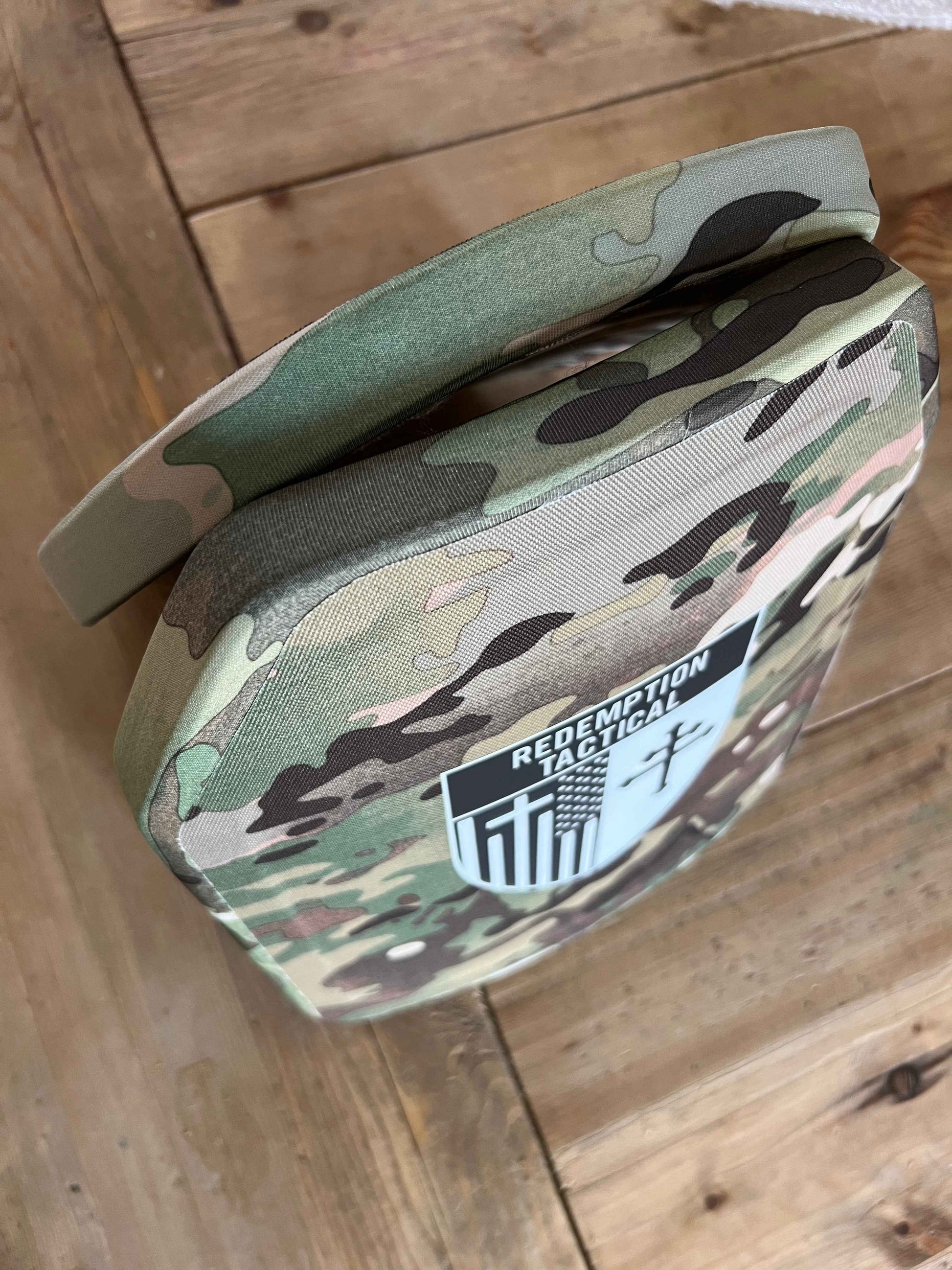 Pair of 10x12 Level IV Ceramic PE Plates Ballistic FRONT AND BACK (SIZE SMALL to LARGE) Curved with Shooters Cut