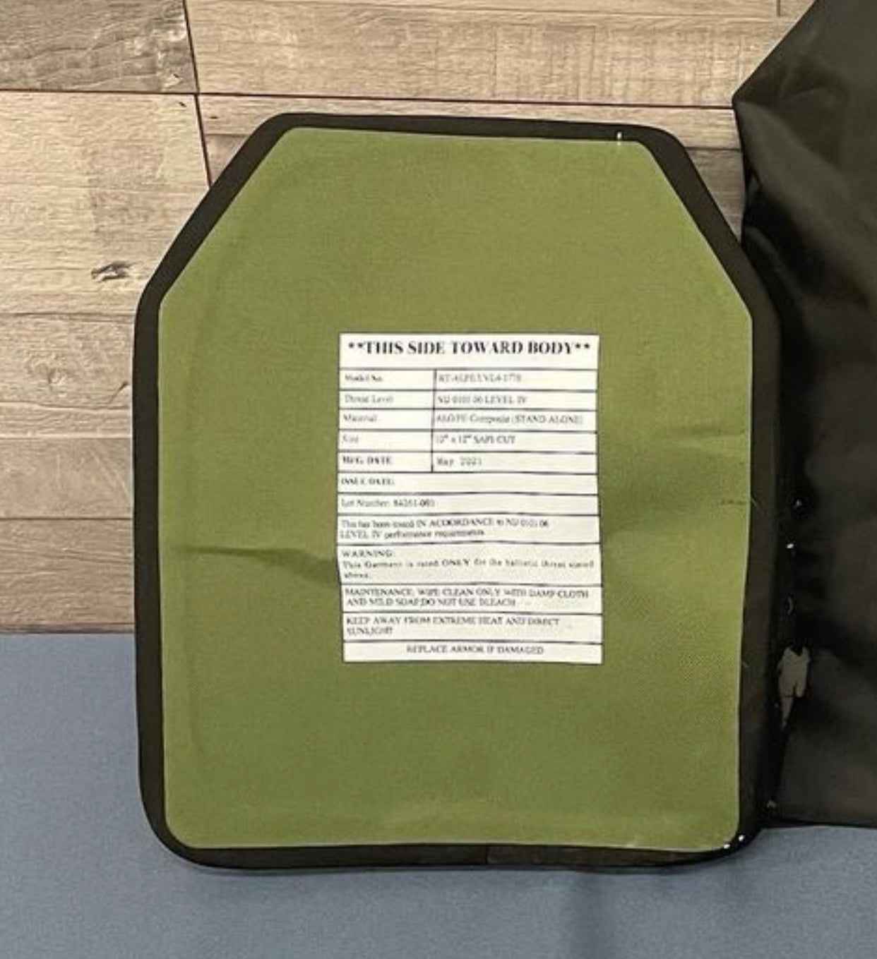 Pair of 10x12 Level IV Ceramic PE Plates Ballistic FRONT AND BACK (SIZE SMALL to LARGE) Curved with Shooters Cut