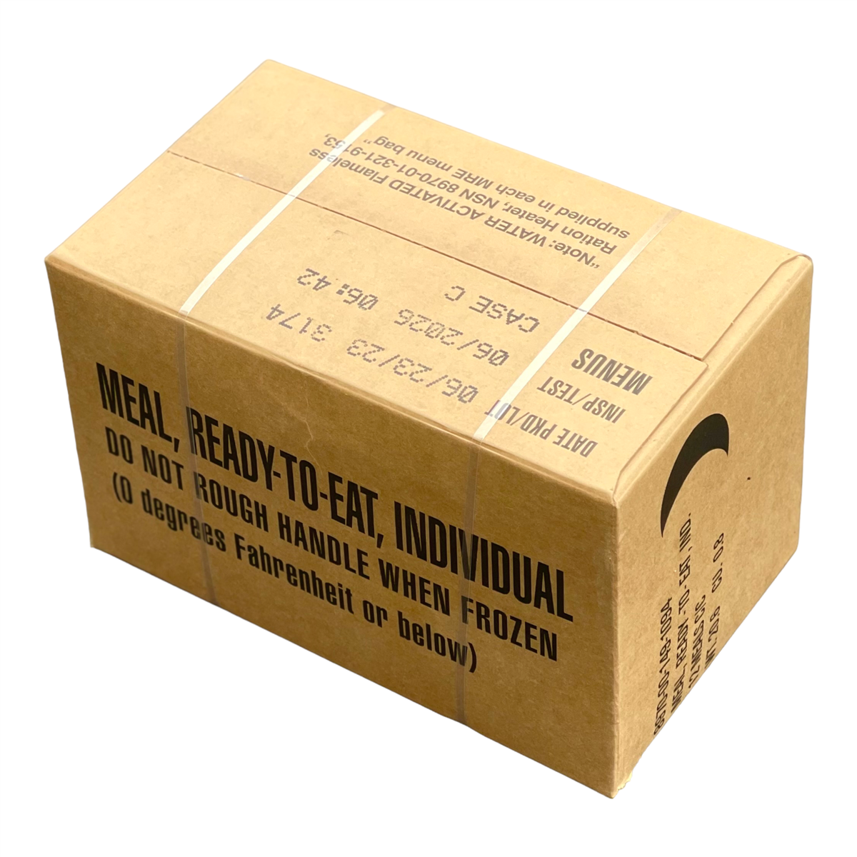 Case (12 Meals) of Menu C Military MRE's with Heaters - Raven Supply Company