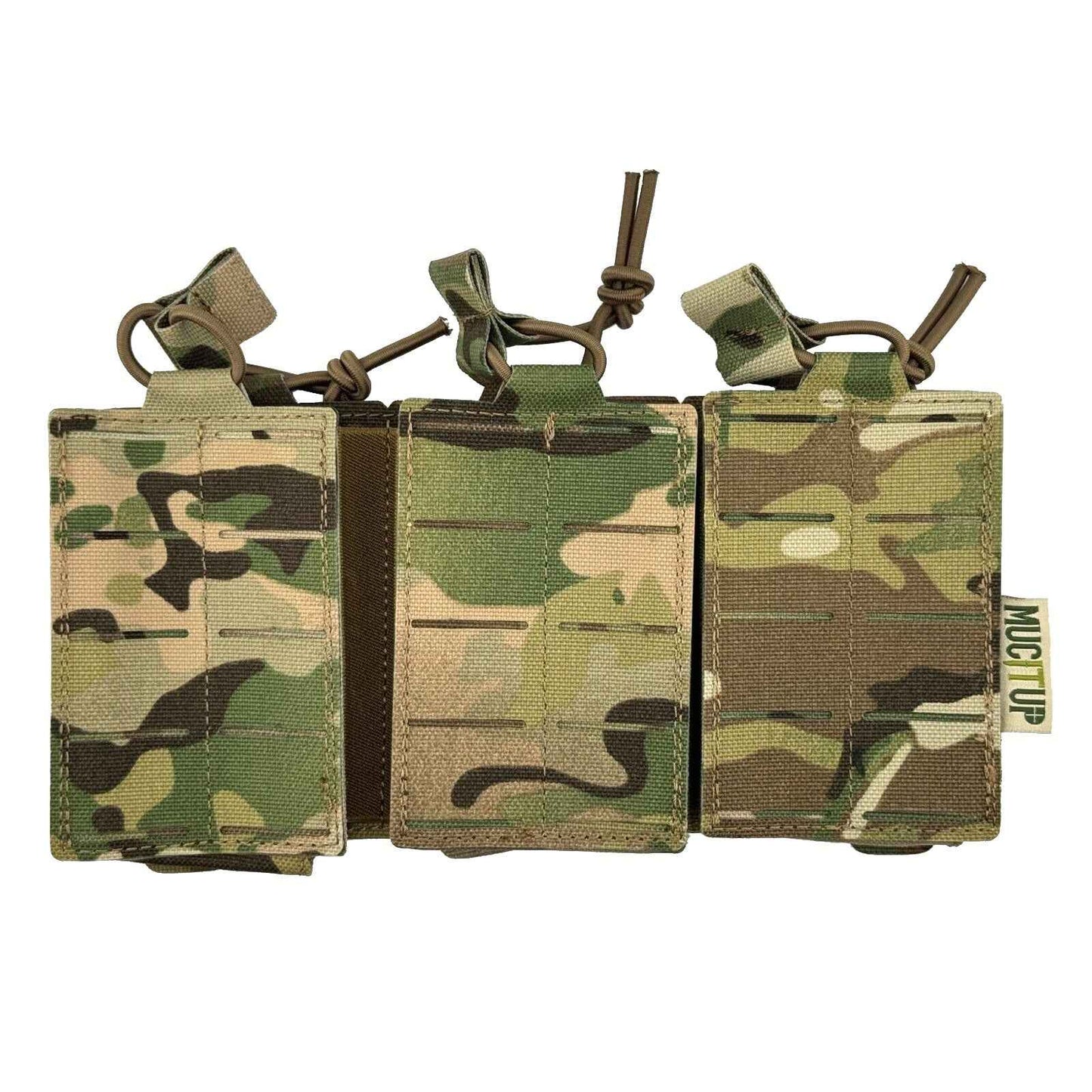 MUCTAC 1050D Nylon Laser Cut Triple Mag Pouch, Molle Compatible – Multicam