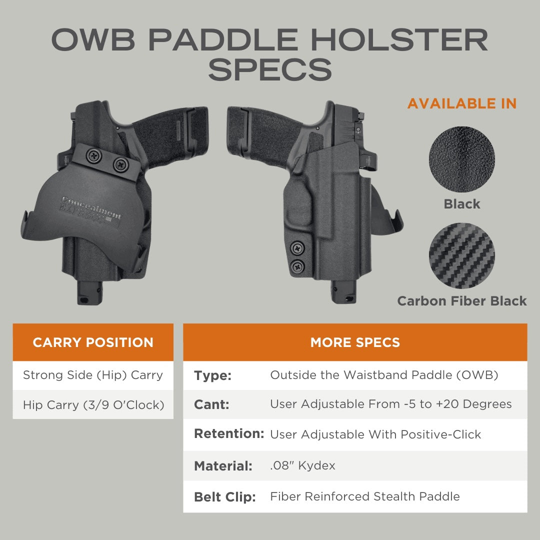 Springfield XDM 4.5in Paddle Holster